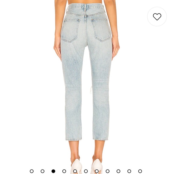 Agolde Riley High Rise Straight Crop Jeans in Shatter - Picture 2 of 8